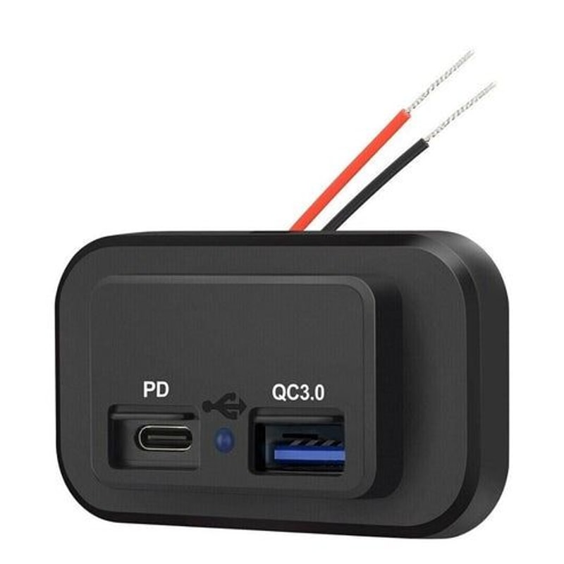 Dual USB PD QC30 Fast Charger Socket LED Power Outlet For Cars Boats RVs More 7