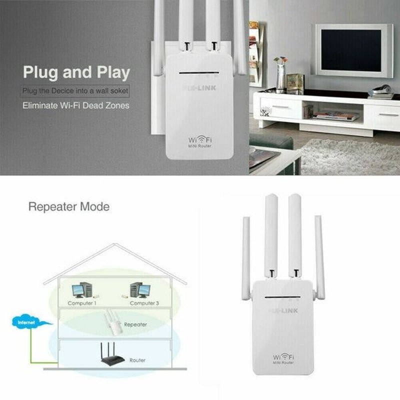 Wireless Amplifier WiFi Range Extender Router Signal Booster Repeater For Home And Office 1