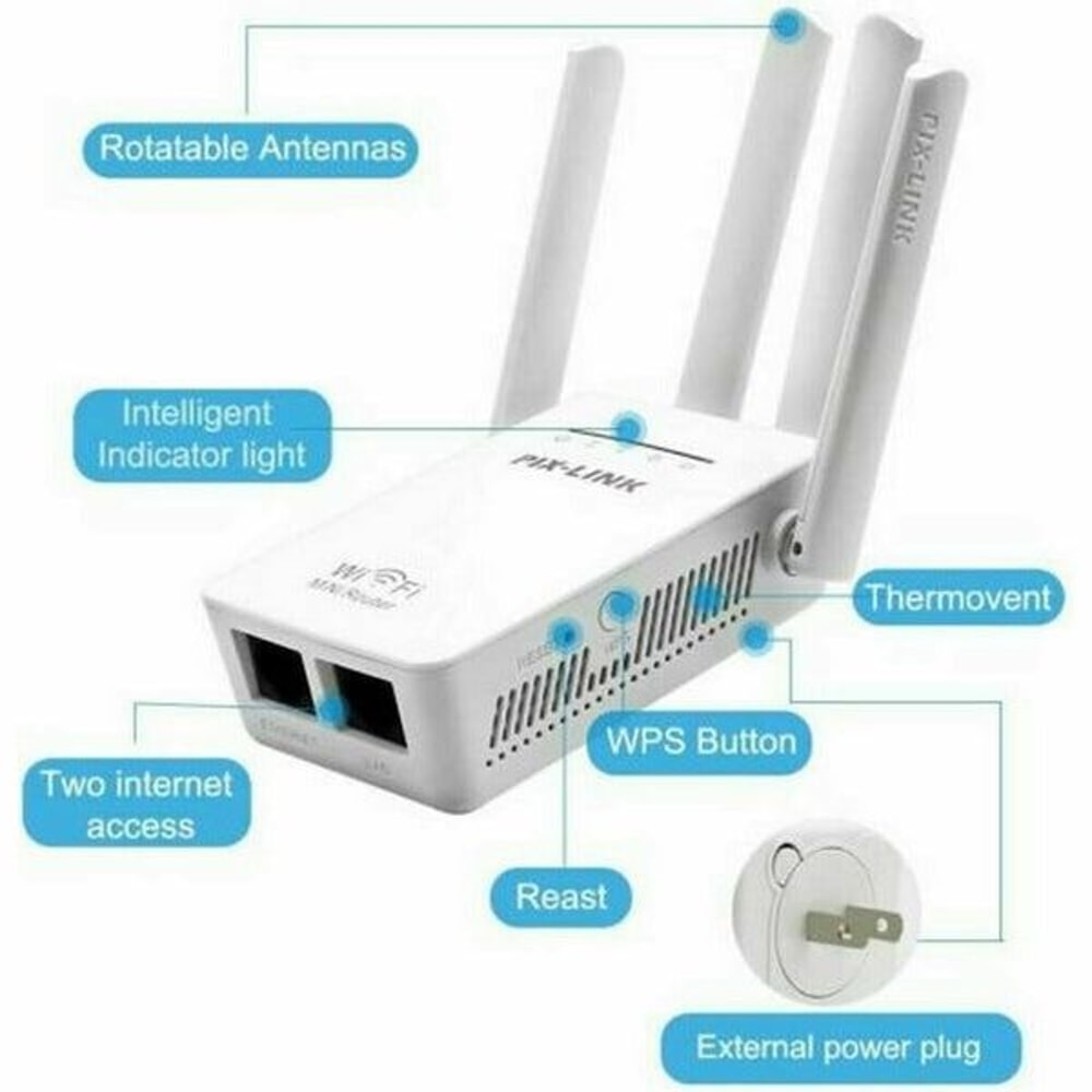 Wireless Amplifier WiFi Range Extender Router Signal Booster Repeater For Home And Office 6