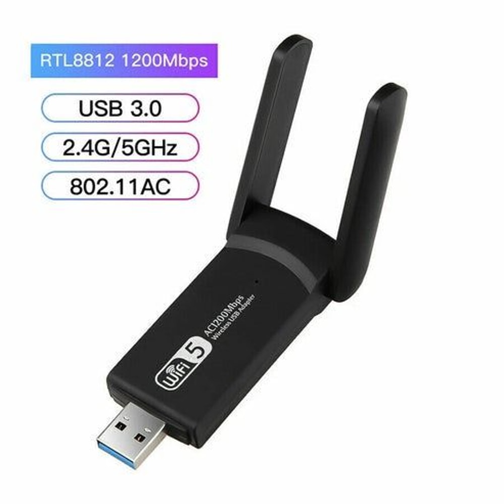 Dual Band Wireless USB WiFi Adapter Long Range With Rotatable Antennas Fast Speed 3