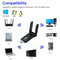 Dual Band Wireless USB WiFi Adapter Long Range With Rotatable Antennas Fast Speed 8