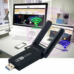 dual band wireless usb wifi adapter, long range with rotatable antennas, fast speed