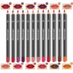 waterproof lip liner set, long lasting matte lipstick, lip pencil, lip pen set, smooth texture