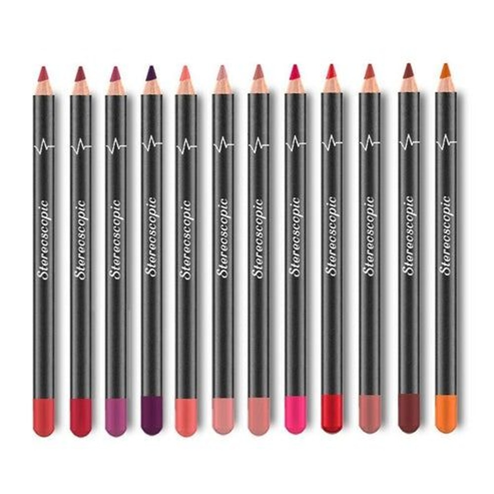 Waterproof Lip Liner Set Long Lasting Matte Lipstick Lip Pencil Lip Pen Set Smooth Texture 4