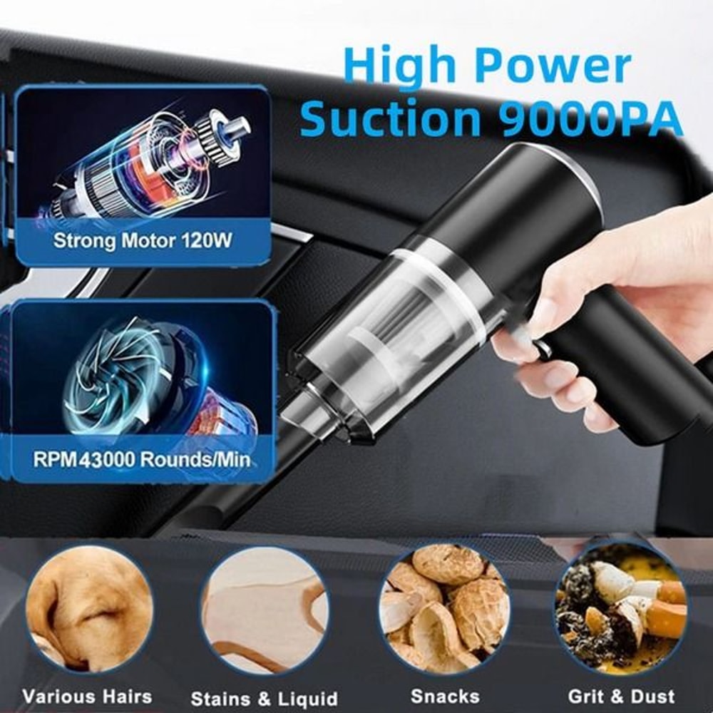 Mini Portable Cordless Handheld Vacuum Cleaner Strong Power For Car Auto Home WetDry Wireless Clean 1