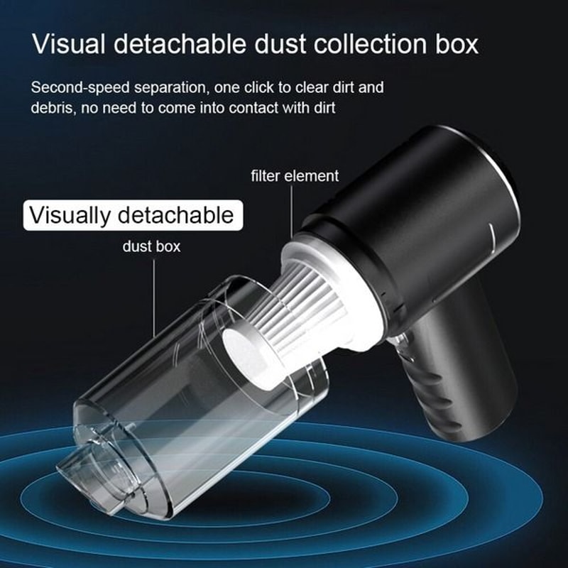 Mini Portable Cordless Handheld Vacuum Cleaner Strong Power For Car Auto Home WetDry Wireless Clean 2