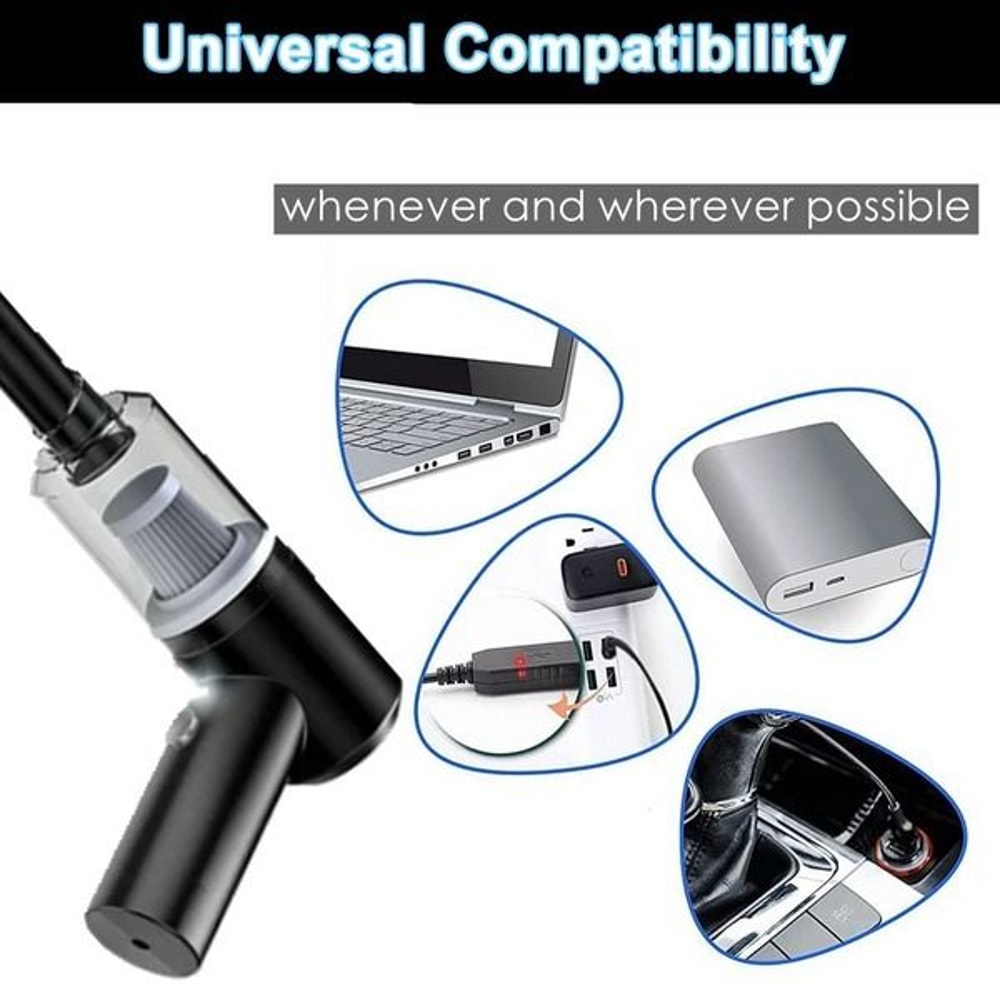 Mini Portable Cordless Handheld Vacuum Cleaner Strong Power For Car Auto Home WetDry Wireless Clean 5