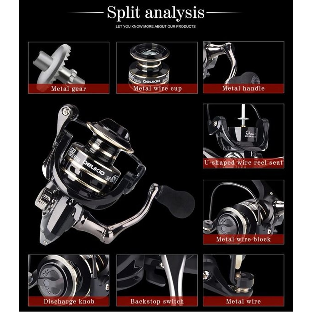 Premium Metal Spinning Fishing Reel Freshwater Saltwater Left Right Hand Reel Smooth Action Durabi 3