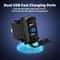 Dual USB Charger Socket LED Voltage Voltmeter Rocker Switch Panel For Vehicles And Boats 13