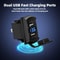 Dual USB Charger Socket LED Voltage Voltmeter Rocker Switch Panel For Vehicles And Boats 13