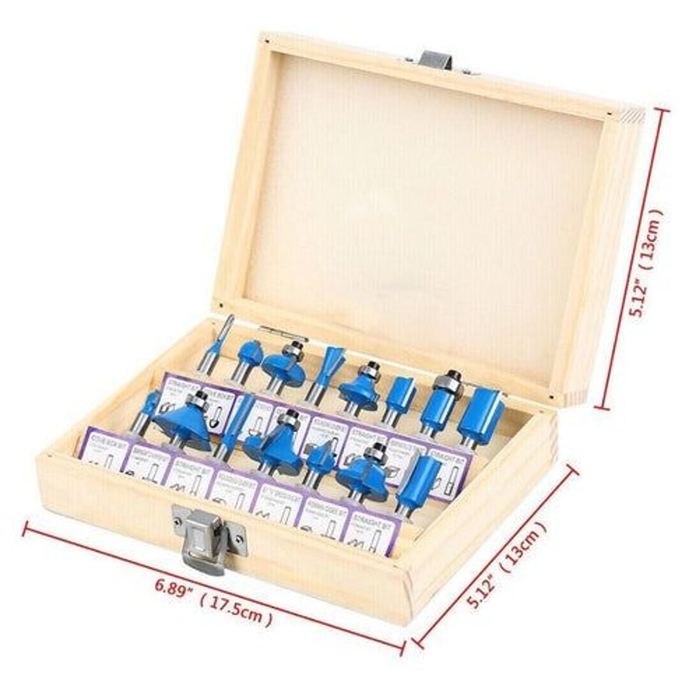 Tungsten Carbide Carbon Milling Cutter Router Bit Set Shank Versatile Durable For Woodworking And 6