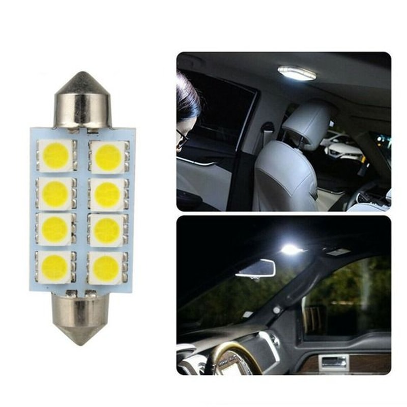 LED Interior Car Accessories Kit Map Dome License Plate Lights White Plug And Play Installation 1