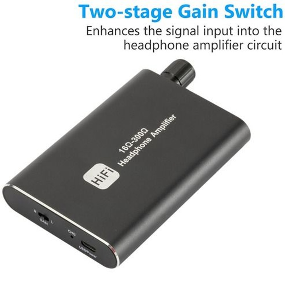 Portable HIFI Headphone Amplifier Earphone AMP With Audio USB Cable For Ultimate Listening 3