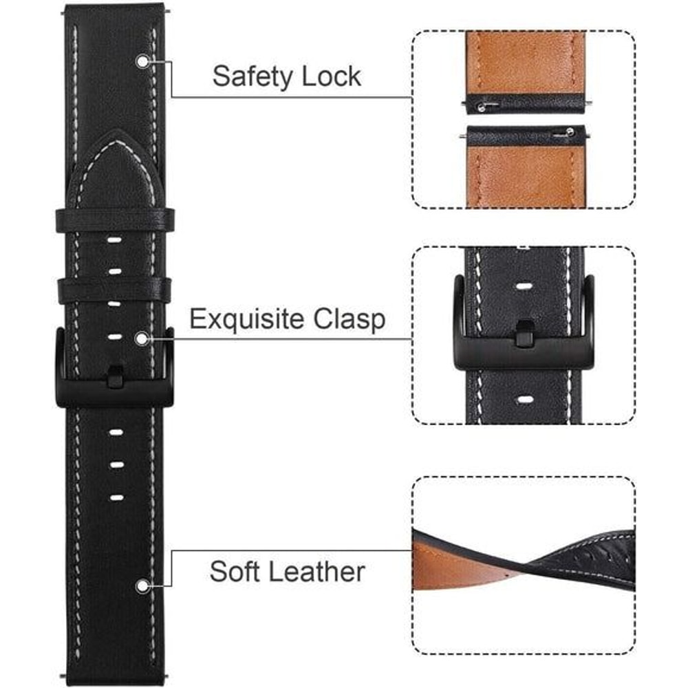 Classic Genuine Leather Watch Band Strap Quick Release Wristband Stylish And Durable 13