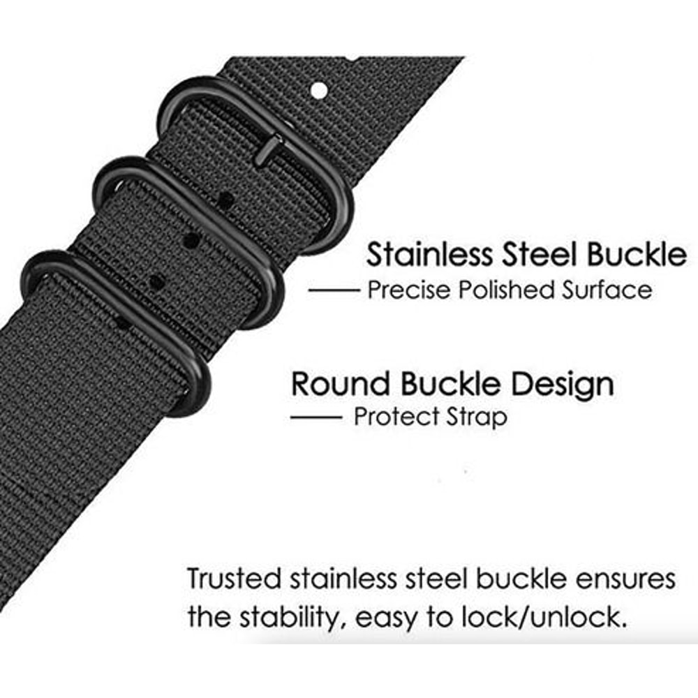 Durable Military Nylon Wrist Watch Band Quick Release Lightweight And Washable Perfect For Smart Wa