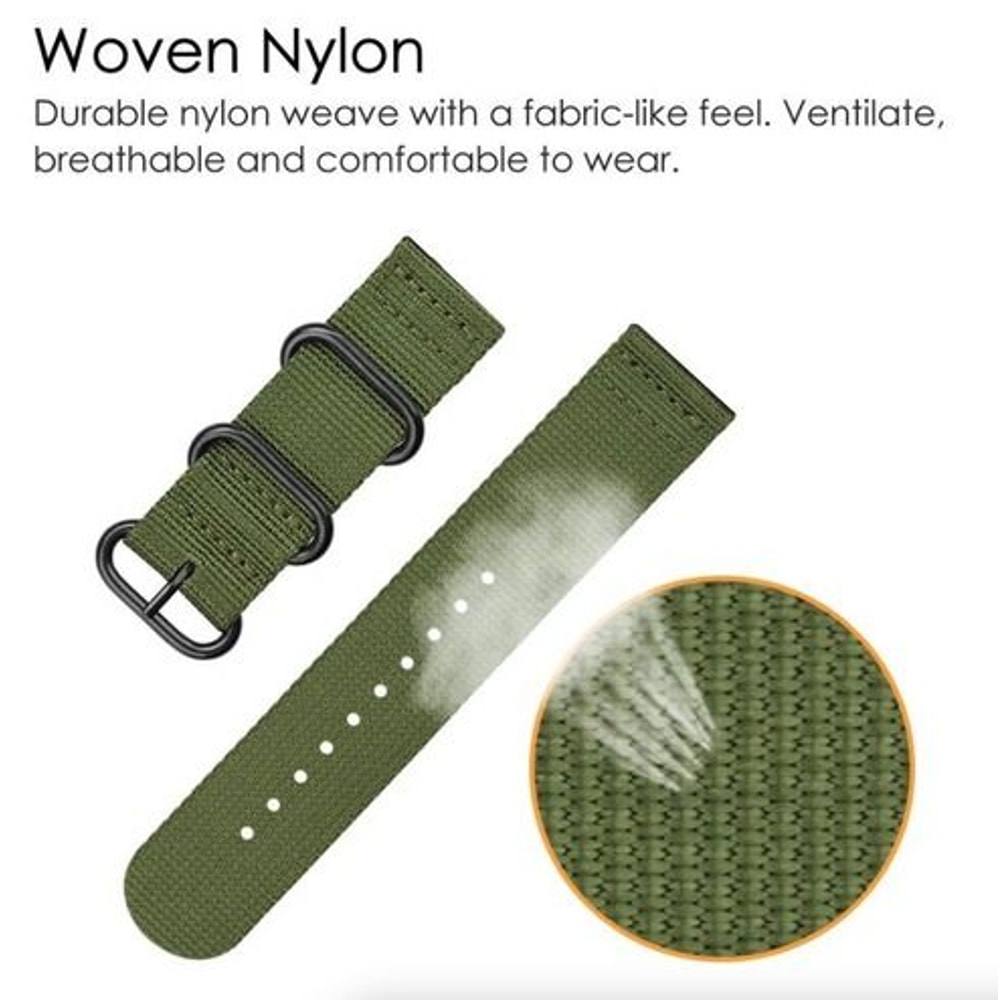Durable Military Nylon Wrist Watch Band Quick Release Lightweight And Washable Perfect For Smart Wa