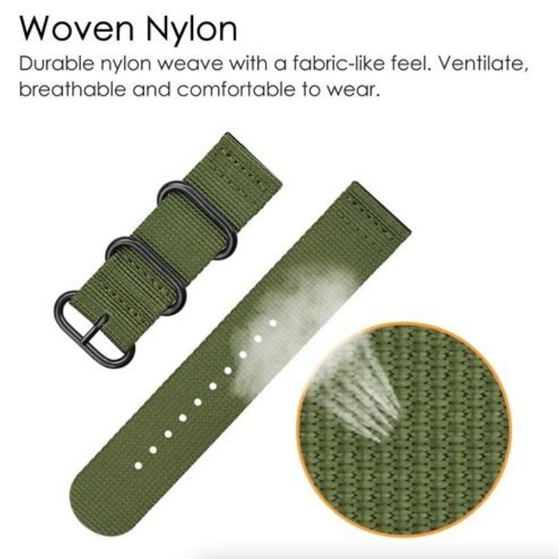 Durable Military Nylon Wrist Watch Band Quick Release Lightweight And Washable Perfect For Smart Wa