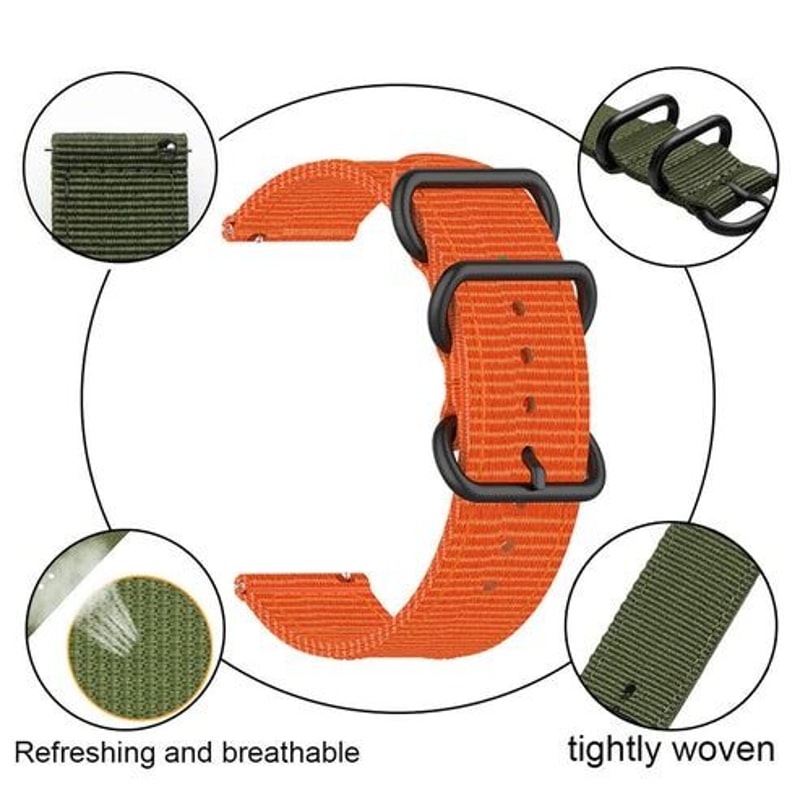 Durable Military Nylon Wrist Watch Band Quick Release Lightweight And Washable Perfect For Smart Wa