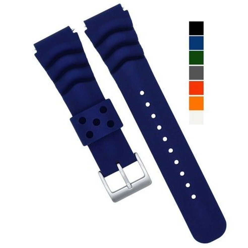 Soft Silicone Watch Band 18mm 20mm 22mm Divers Replacement Strap Quick Release For Seiko Orient Cit 1