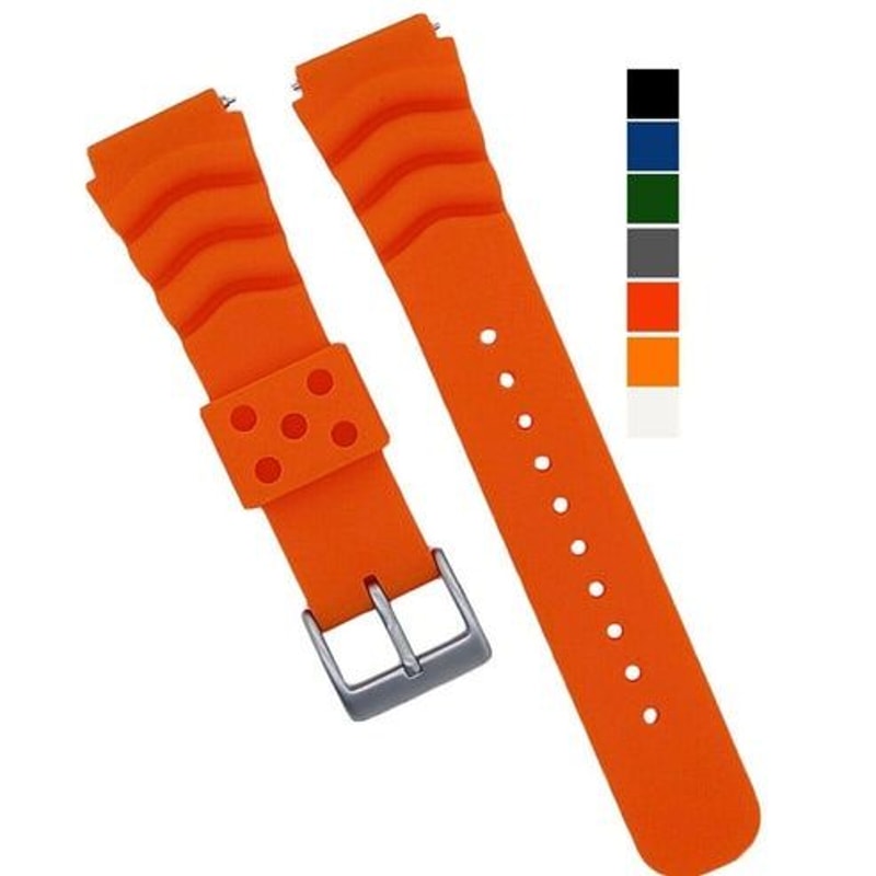 Soft Silicone Watch Band 18mm 20mm 22mm Divers Replacement Strap Quick Release For Seiko Orient Cit 5