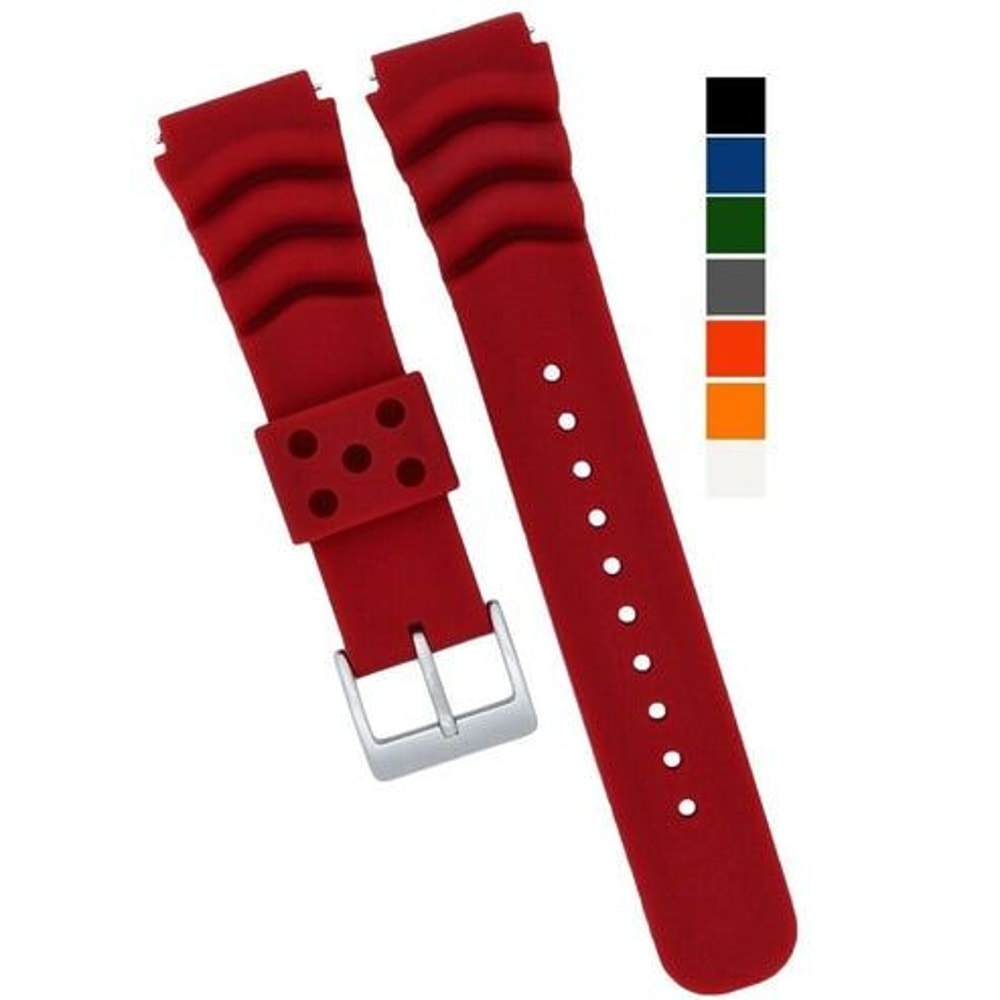 Soft Silicone Watch Band 18mm 20mm 22mm Divers Replacement Strap Quick Release For Seiko Orient Cit 4