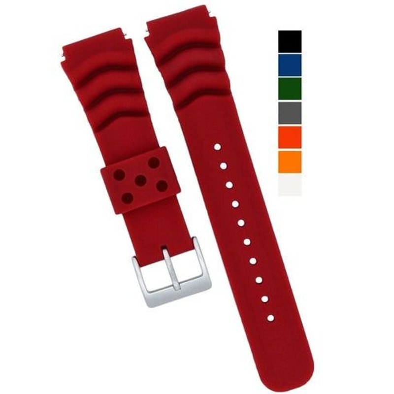 Soft Silicone Watch Band 18mm 20mm 22mm Divers Replacement Strap Quick Release For Seiko Orient Cit 4