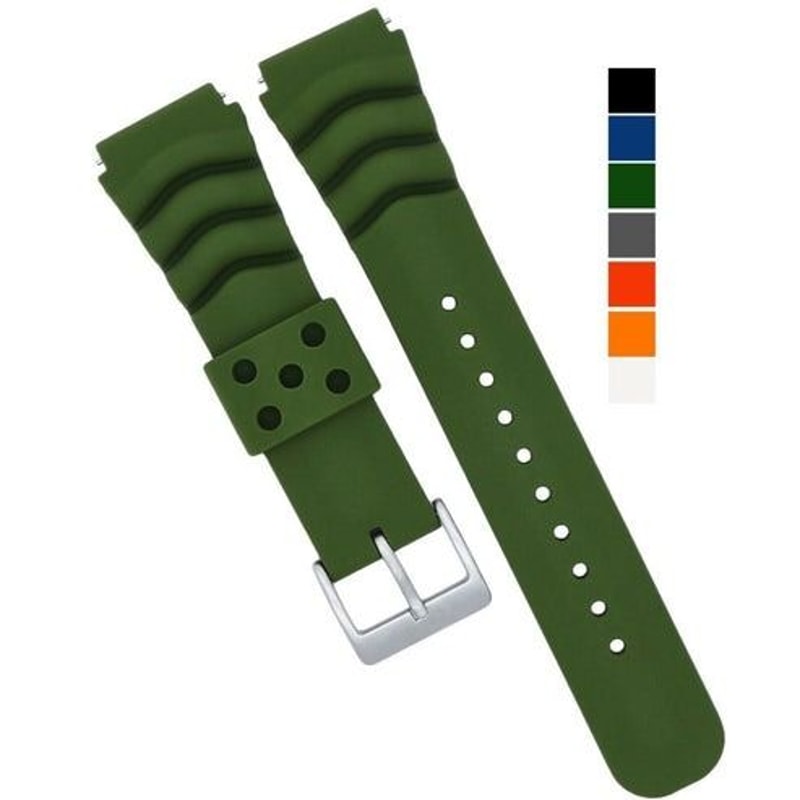 Soft Silicone Watch Band 18mm 20mm 22mm Divers Replacement Strap Quick Release For Seiko Orient Cit 3