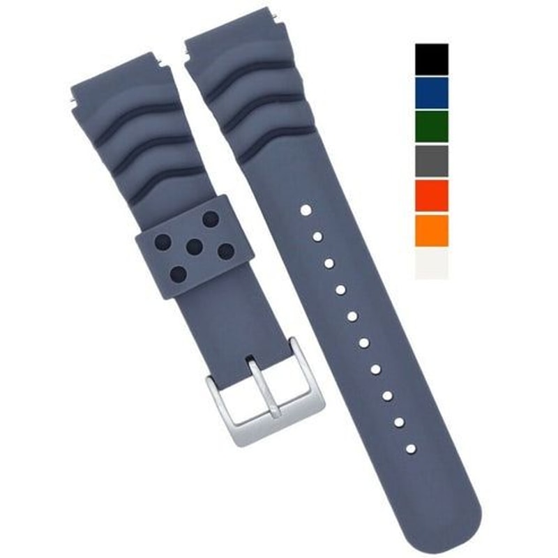 Soft Silicone Watch Band 18mm 20mm 22mm Divers Replacement Strap Quick Release For Seiko Orient Cit 2