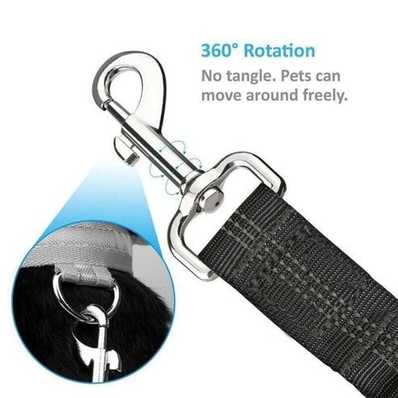 Adjustable Cat Dog Pet Safety Seatbelt Car Vehicle Seat Belt Harness Lead TangleFree Durable Design 6