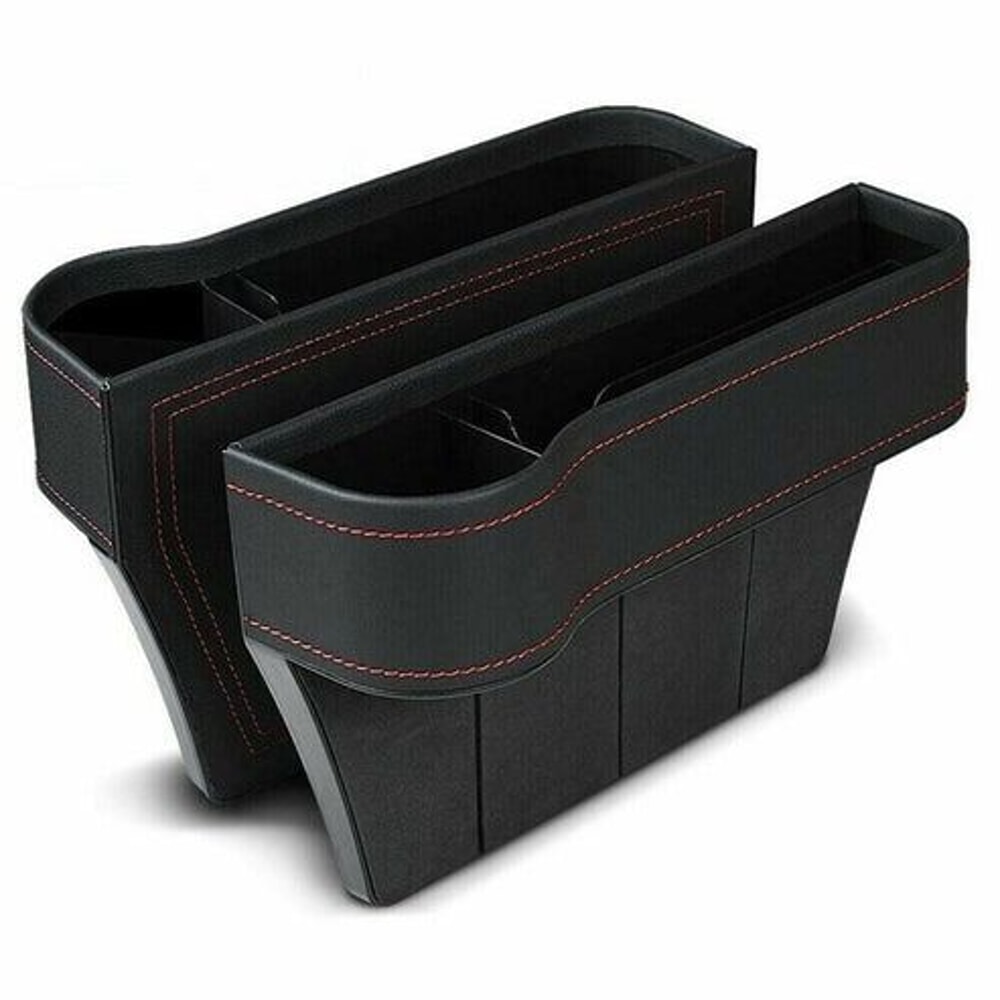 Auto Car Seat Gap Catcher Organizer With Storage Box Pocket Cup Holder Side Waterproof PU Leather S 10