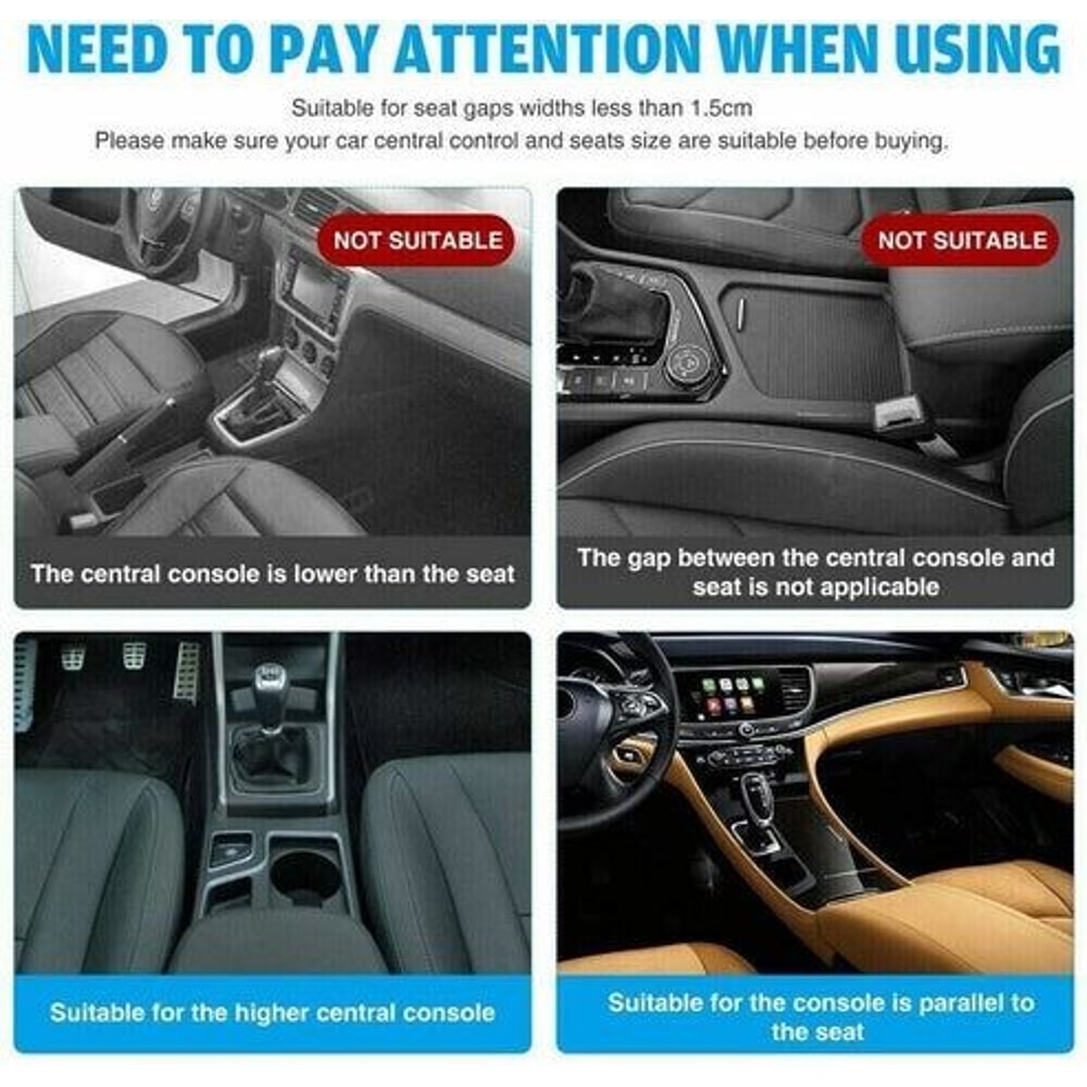 Auto Car Seat Gap Catcher Organizer With Storage Box Pocket Cup Holder Side Waterproof PU Leather S 6