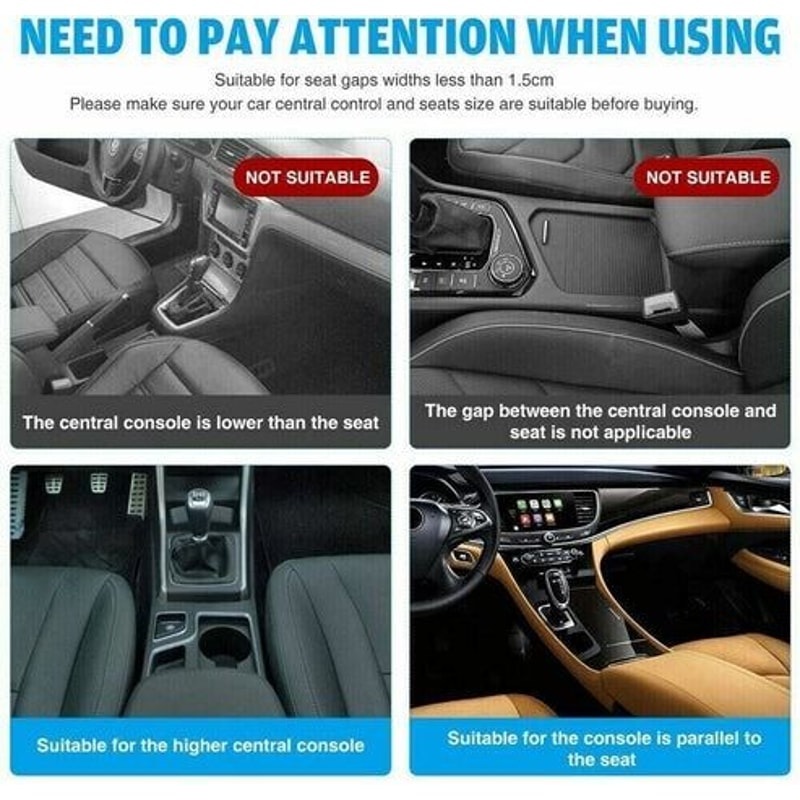 Auto Car Seat Gap Catcher Organizer With Storage Box Pocket Cup Holder Side Waterproof PU Leather S 6