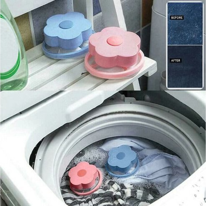Laundry Lint Pet Hair Remover Floating Pet Fur Catcher Reusable Filter For Washing Machine To Catch 3