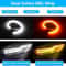 Slim Amber LED DRL Turn Signal Strip For Headlight Flexible Sequential Light Waterproof HighBrightn 10