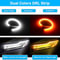 Slim Amber LED DRL Turn Signal Strip For Headlight Flexible Sequential Light Waterproof HighBrightn 10