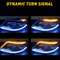 Slim Amber LED DRL Turn Signal Strip For Headlight Flexible Sequential Light Waterproof HighBrightn 5