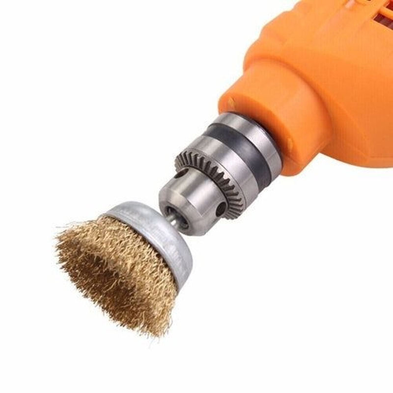 Rust Removal Wire Brush Set Cup And Wheel Brushes Shank Carbon Steel Paint Stripping Drill Bits 6