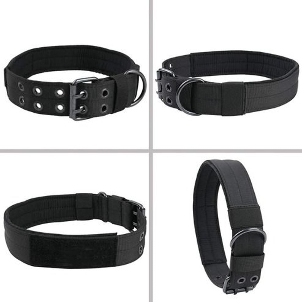 MilitaryStyle Wide Tactical Heavy Duty Dog Collar With Metal Buckle Perfect For Large Dogs Heavy P 12