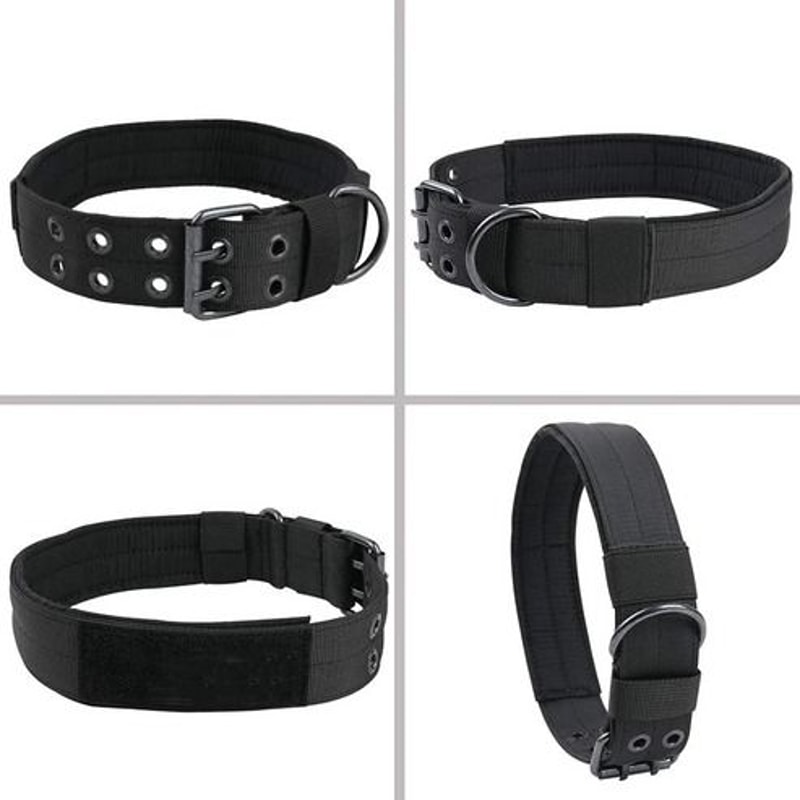 MilitaryStyle Wide Tactical Heavy Duty Dog Collar With Metal Buckle Perfect For Large Dogs Heavy P 12