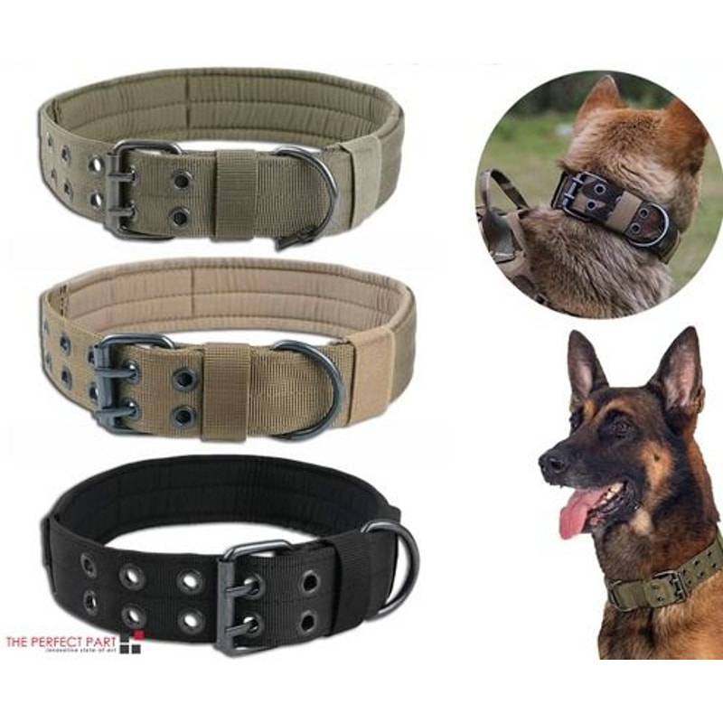 MilitaryStyle Wide Tactical Heavy Duty Dog Collar With Metal Buckle Perfect For Large Dogs Heavy P 7