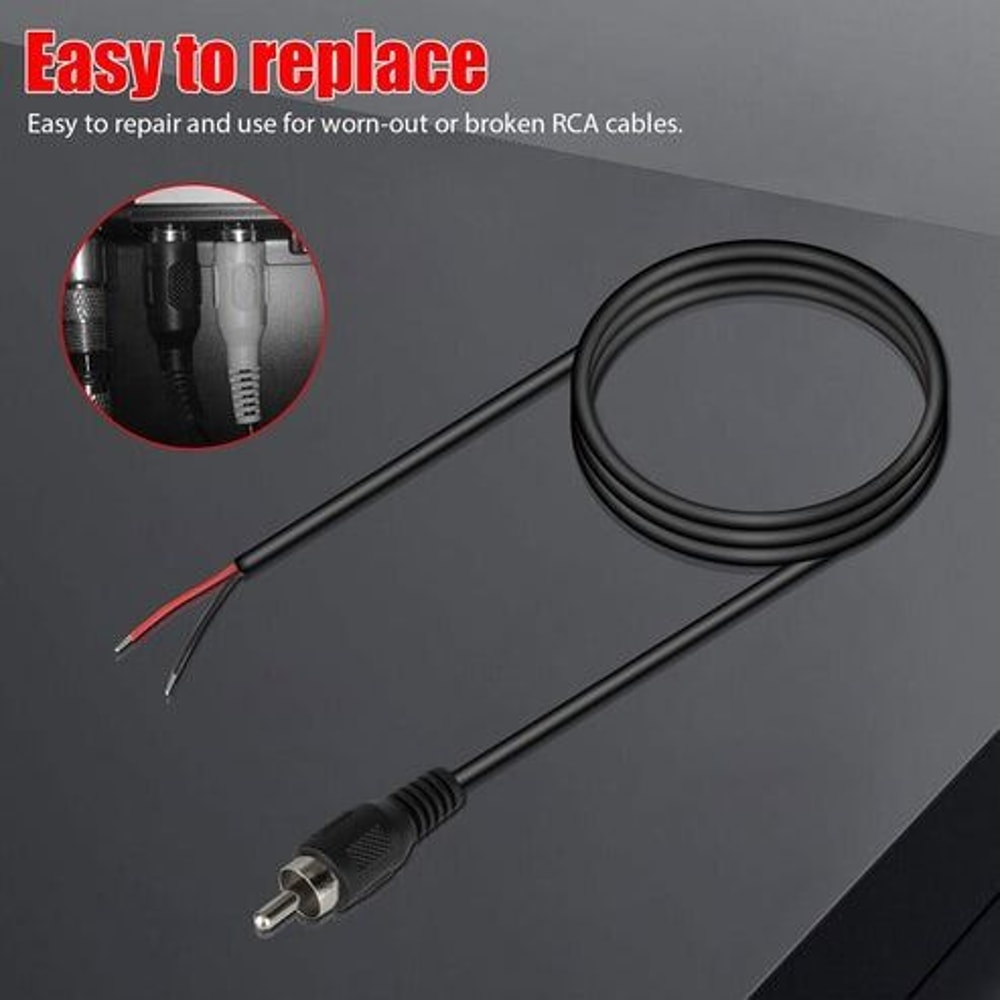 Male Plug To Bare Wire Audio Speaker Cable Cord For Subwoofer HDTV Home Theater System High Fidelit 2