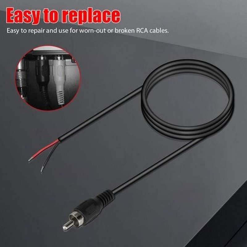Male Plug To Bare Wire Audio Speaker Cable Cord For Subwoofer HDTV Home Theater System High Fidelit 2