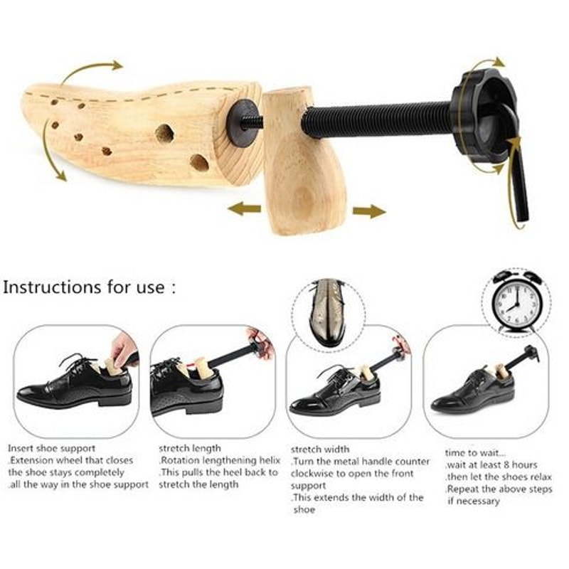 Shoe Expander Wooden Adjustable Stretcher For Men And Women Relieve Bunion Pressure 4