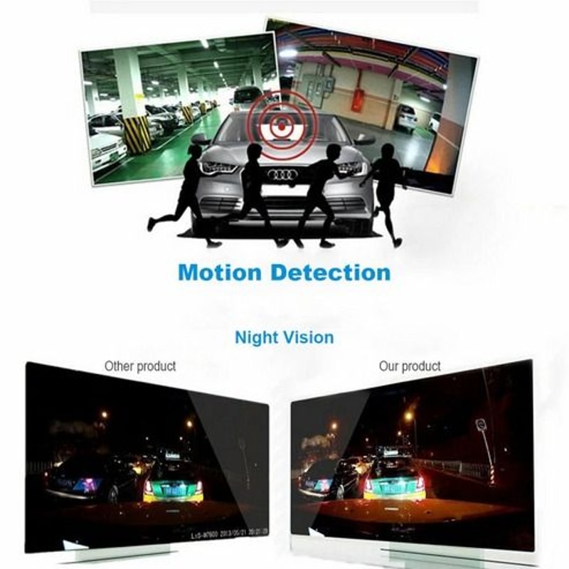 Full HD Dash Cam Car DVR Front Rear Camera Night Vision GSensor For Driving Safety 3