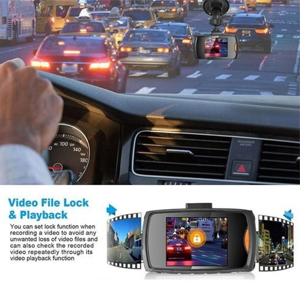 Full HD Dash Cam Car DVR Front Rear Camera Night Vision GSensor For Driving Safety 6