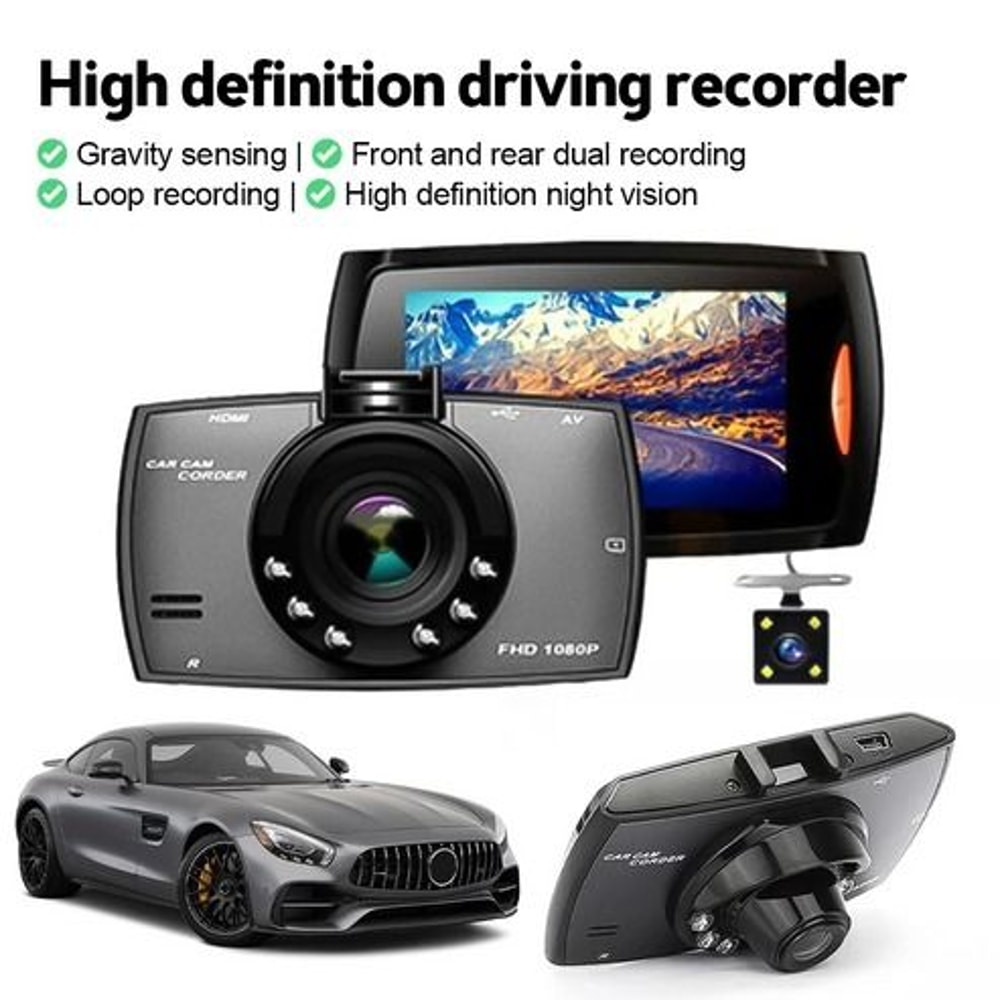 Full HD Dash Cam Car DVR Front Rear Camera Night Vision GSensor For Driving Safety 10