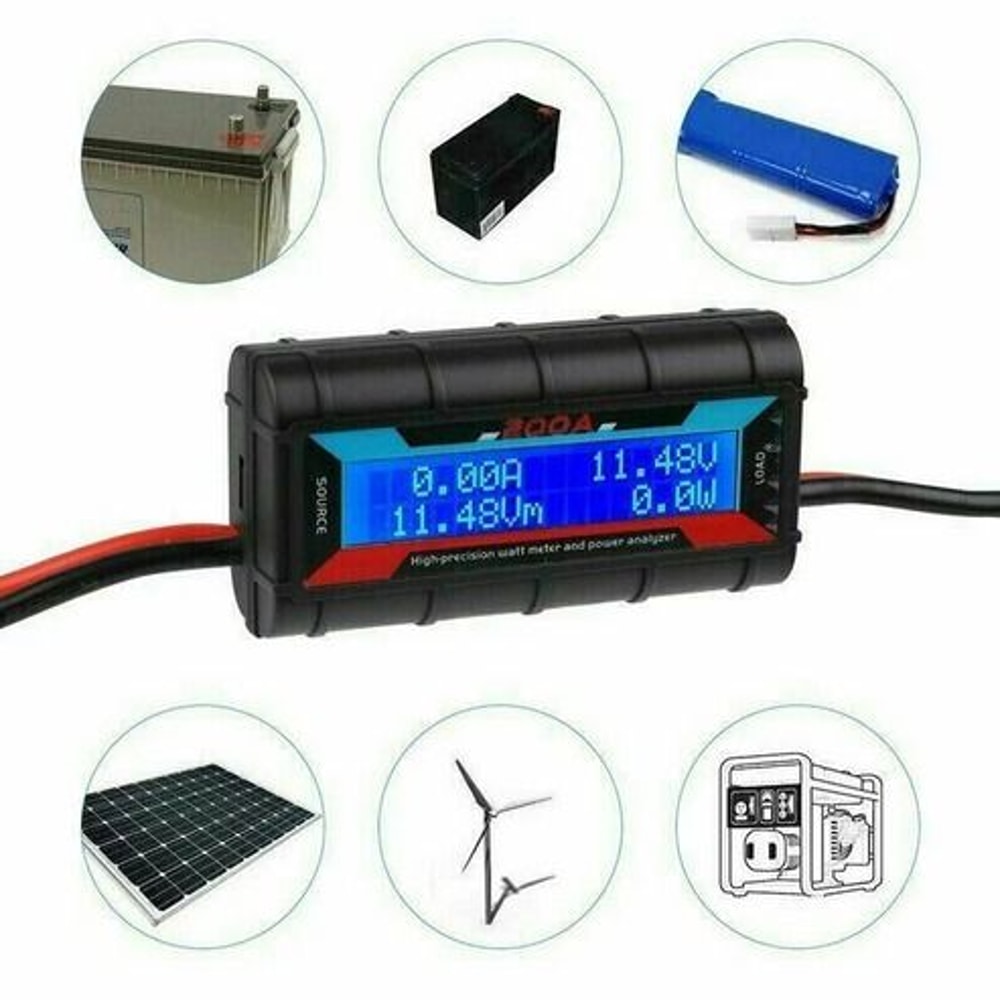 LCD Volt Amp Meter DC Digital Monitor For Solar Power RC Battery Analyzer Voltage And Current Calcu 0
