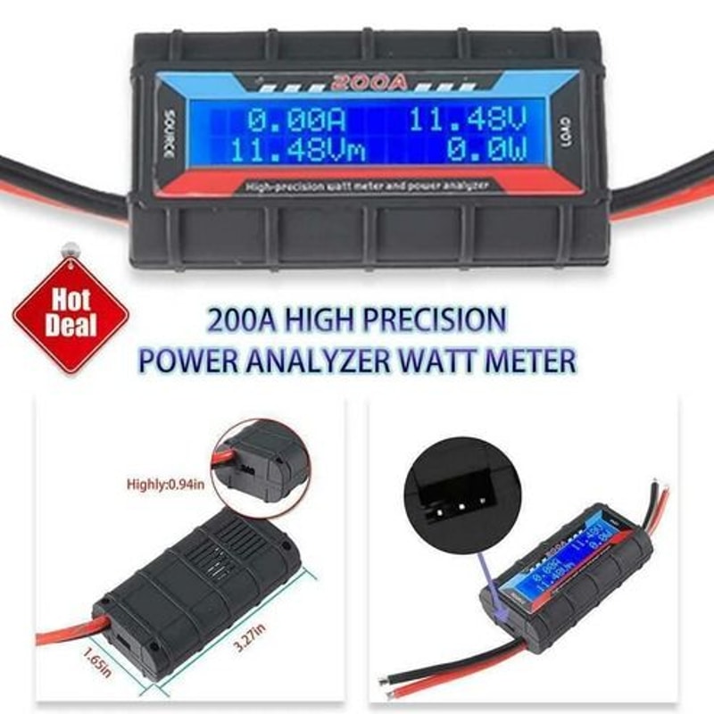 LCD Volt Amp Meter DC Digital Monitor For Solar Power RC Battery Analyzer Voltage And Current Calcu 11