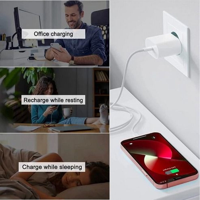 USBC Fast Charger PD Adapter Cable Quick Charging Cable 5