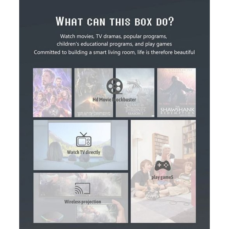 Plus Android Smart TV Box HD Stream Player QuadCore Dual WiFi Bluetooth Video Decoding Perfect For 3